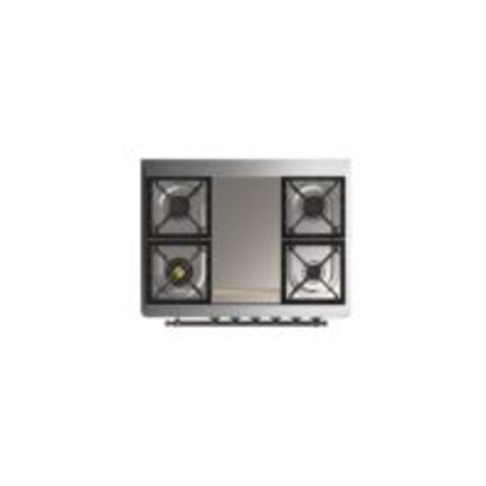 ILVE UM09F Majestic II 36 inch Dual Fuel Range with 6 Burners, Griddle