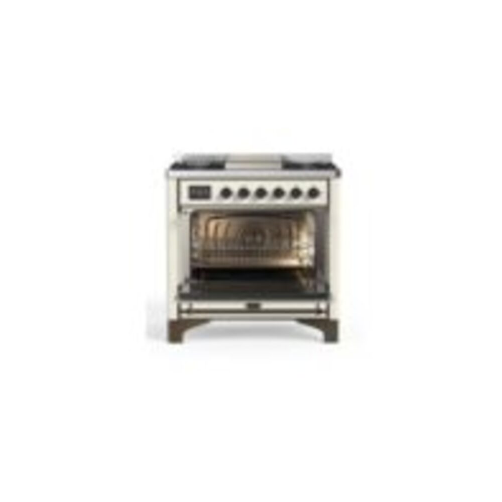 ILVE UM09F Majestic II 36 inch Dual Fuel Range with 6 Burners, Griddle