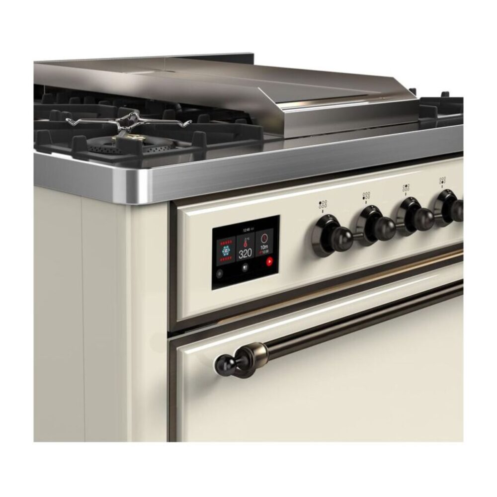 ILVE UM09F Majestic II 36 inch Dual Fuel Range with 6 Burners, Griddle