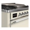 ILVE UM09F Majestic II 36 inch Dual Fuel Range with 6 Burners, Griddle