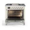 ILVE UM09F Majestic II 36 inch Dual Fuel Range with 6 Burners, Griddle