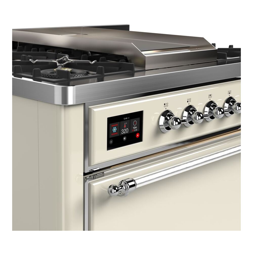 ILVE UM09F Majestic II 36 inch Dual Fuel Range with 6 Burners, Griddle