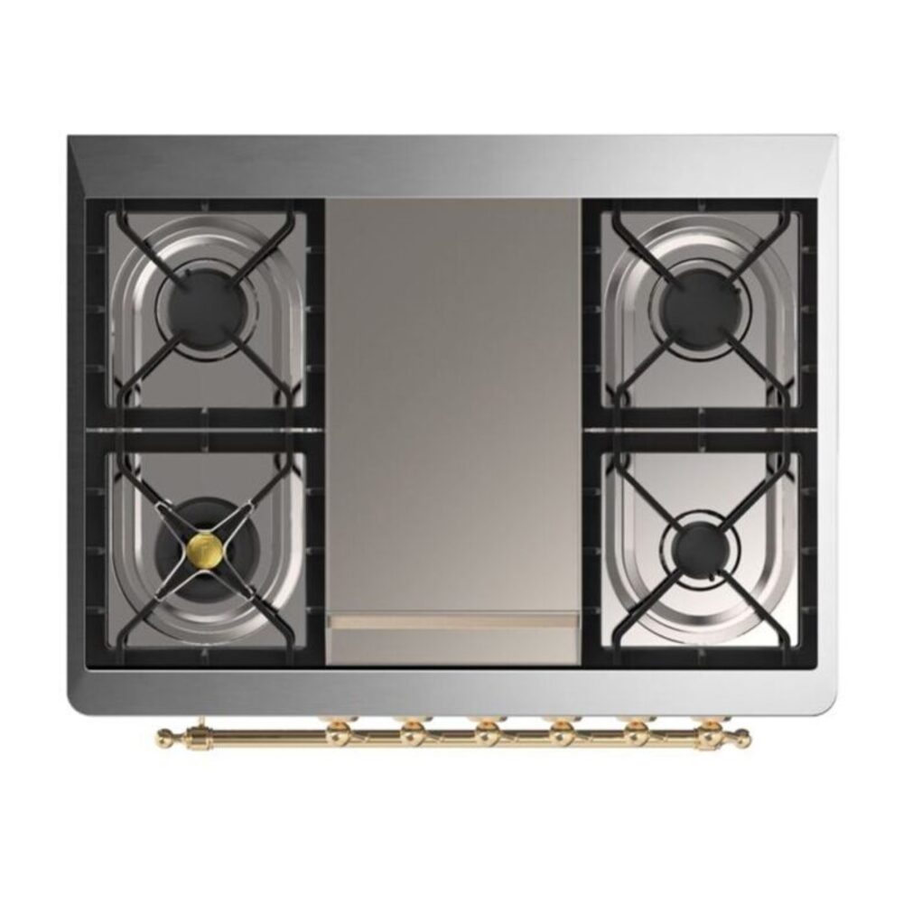 ILVE UM09F Majestic II 36 inch Dual Fuel Range with 6 Burners, Griddle
