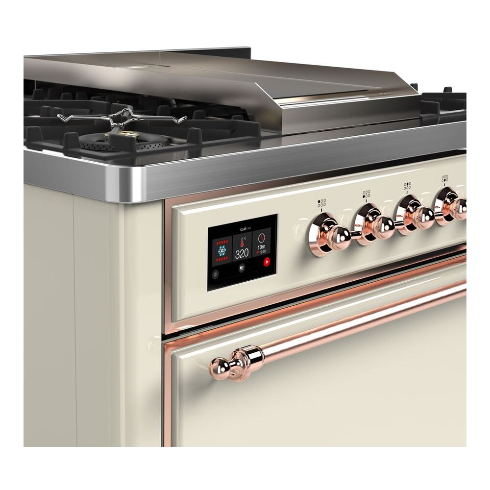 ILVE UM09F Majestic II 36 inch Dual Fuel Range with 6 Burners, Griddle
