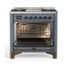 ILVE UM09F Majestic II 36 inch Dual Fuel Range with 6 Burners, Griddle
