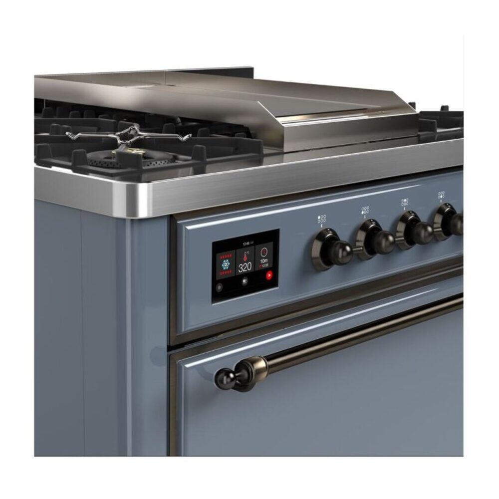 ILVE UM09F Majestic II 36 inch Dual Fuel Range with 6 Burners, Griddle
