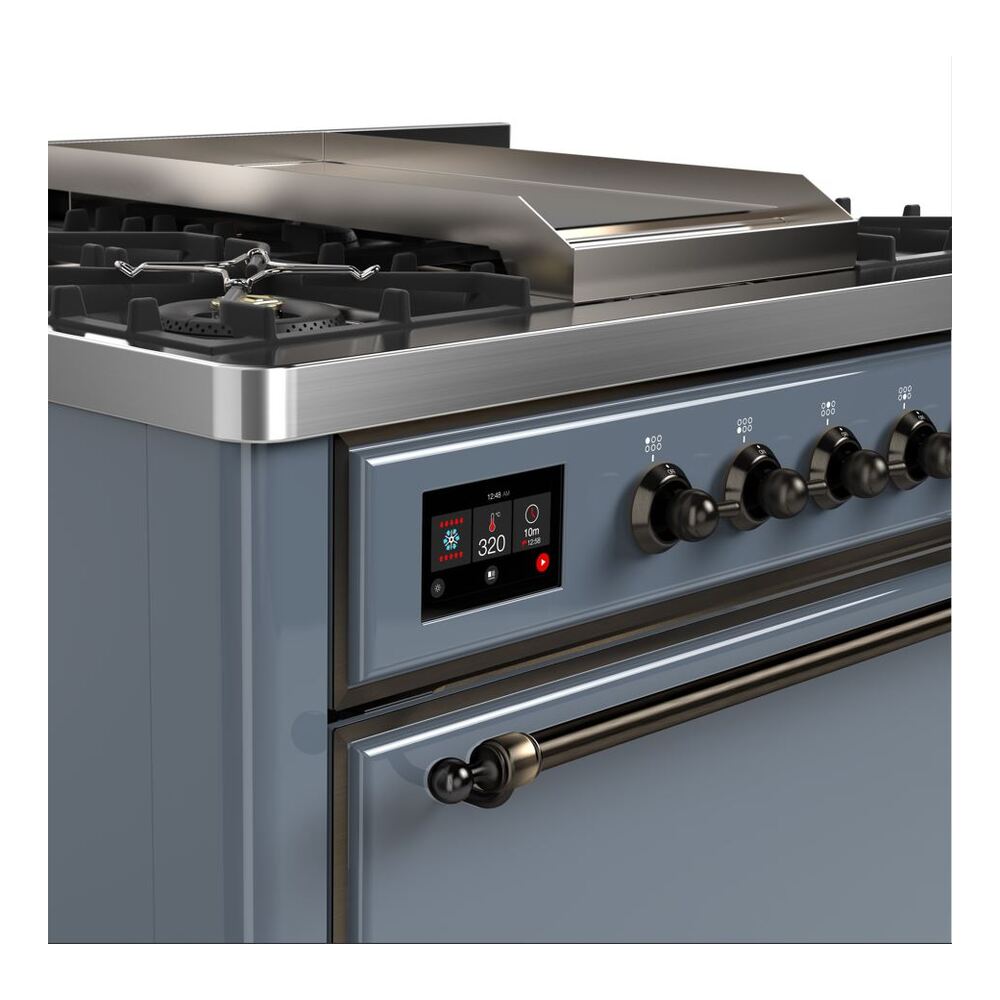 ILVE UM09F Majestic II 36 inch Dual Fuel Range with 6 Burners, Griddle