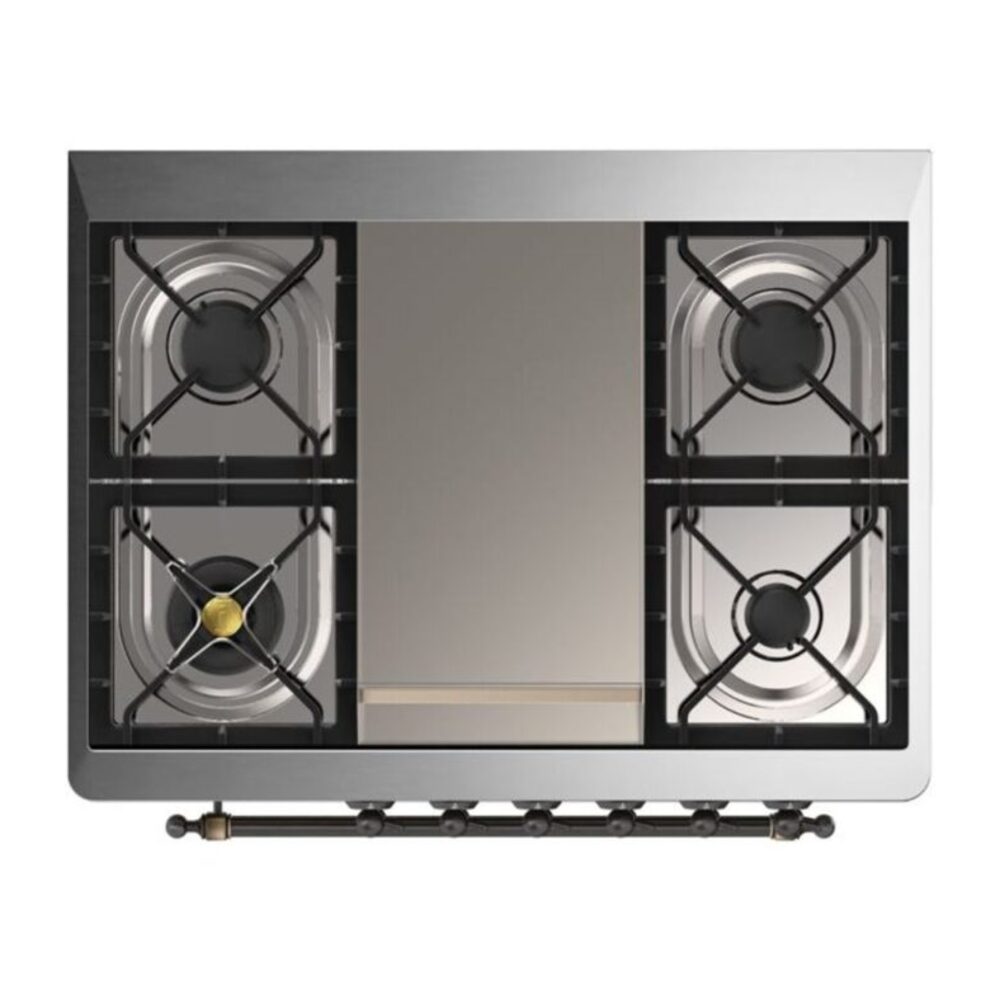 ILVE UM09F Majestic II 36 inch Dual Fuel Range with 6 Burners, Griddle
