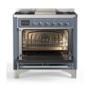 ILVE UM09F Majestic II 36 inch Dual Fuel Range with 6 Burners, Griddle