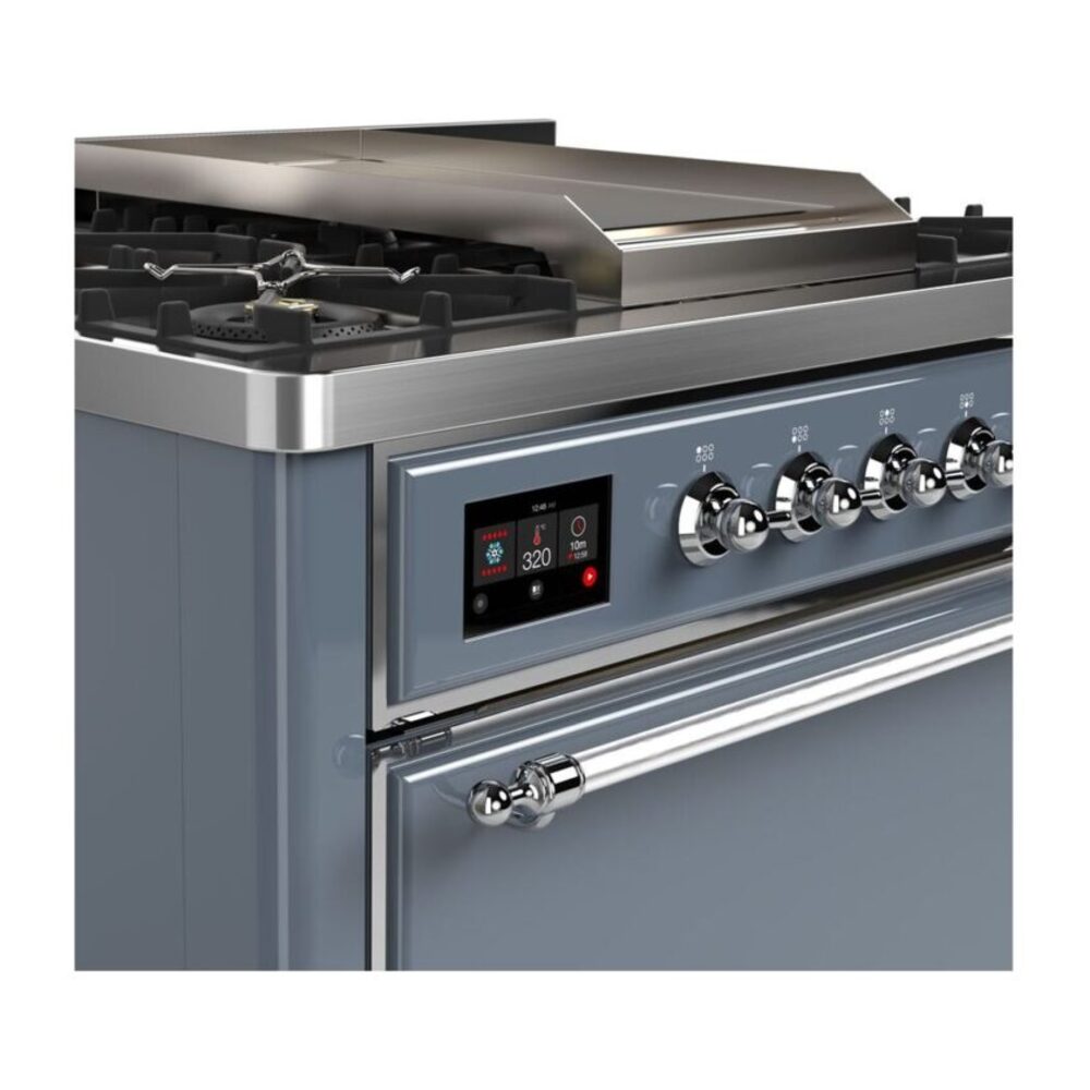 ILVE UM09F Majestic II 36 inch Dual Fuel Range with 6 Burners, Griddle