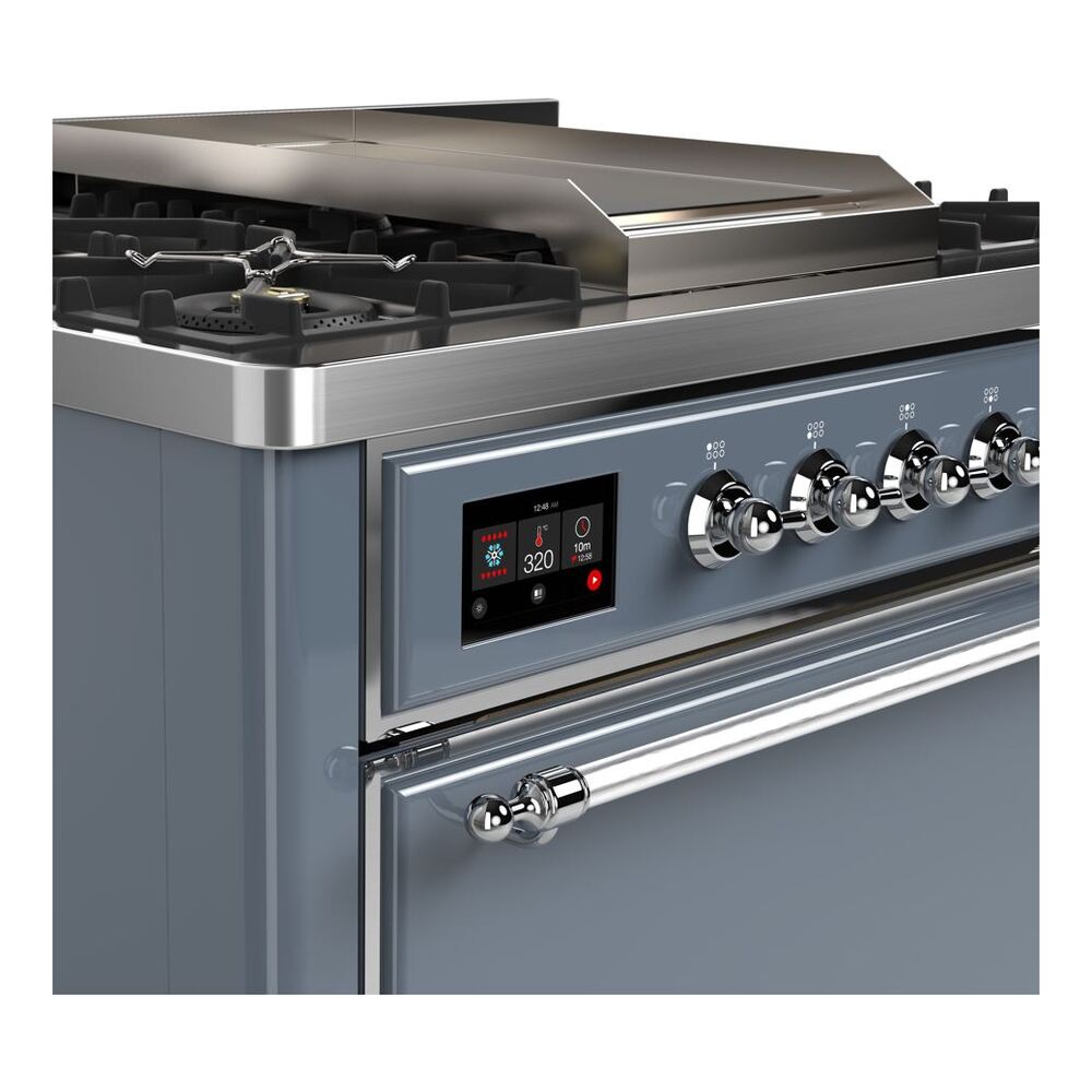 ILVE UM09F Majestic II 36 inch Dual Fuel Range with 6 Burners, Griddle