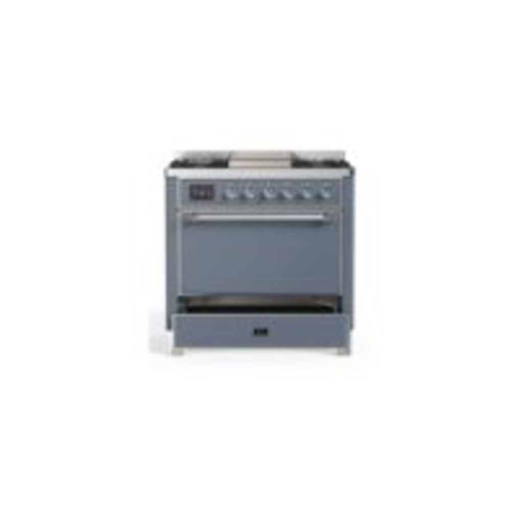 ILVE UM09F Majestic II 36 inch Dual Fuel Range with 6 Burners, Griddle