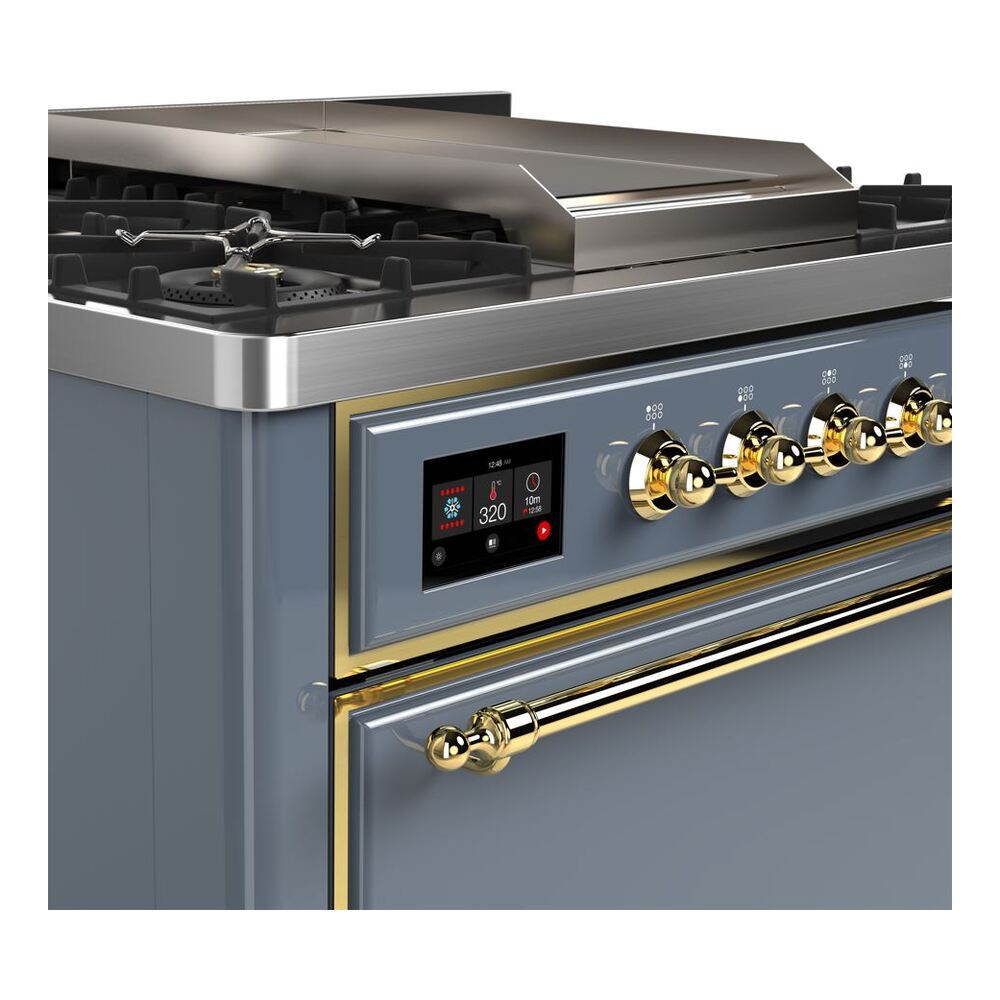 ILVE UM09F Majestic II 36 inch Dual Fuel Range with 6 Burners, Griddle