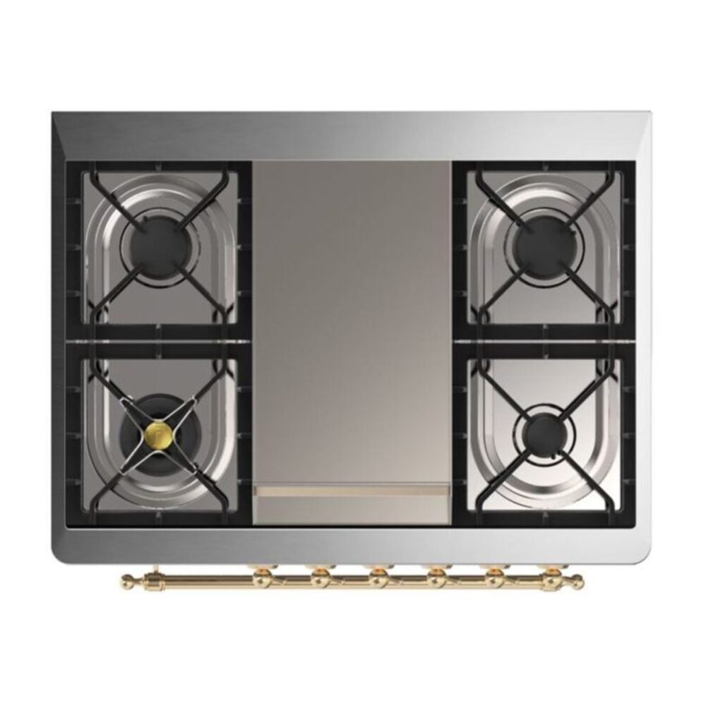 ILVE UM09F Majestic II 36 inch Dual Fuel Range with 6 Burners, Griddle