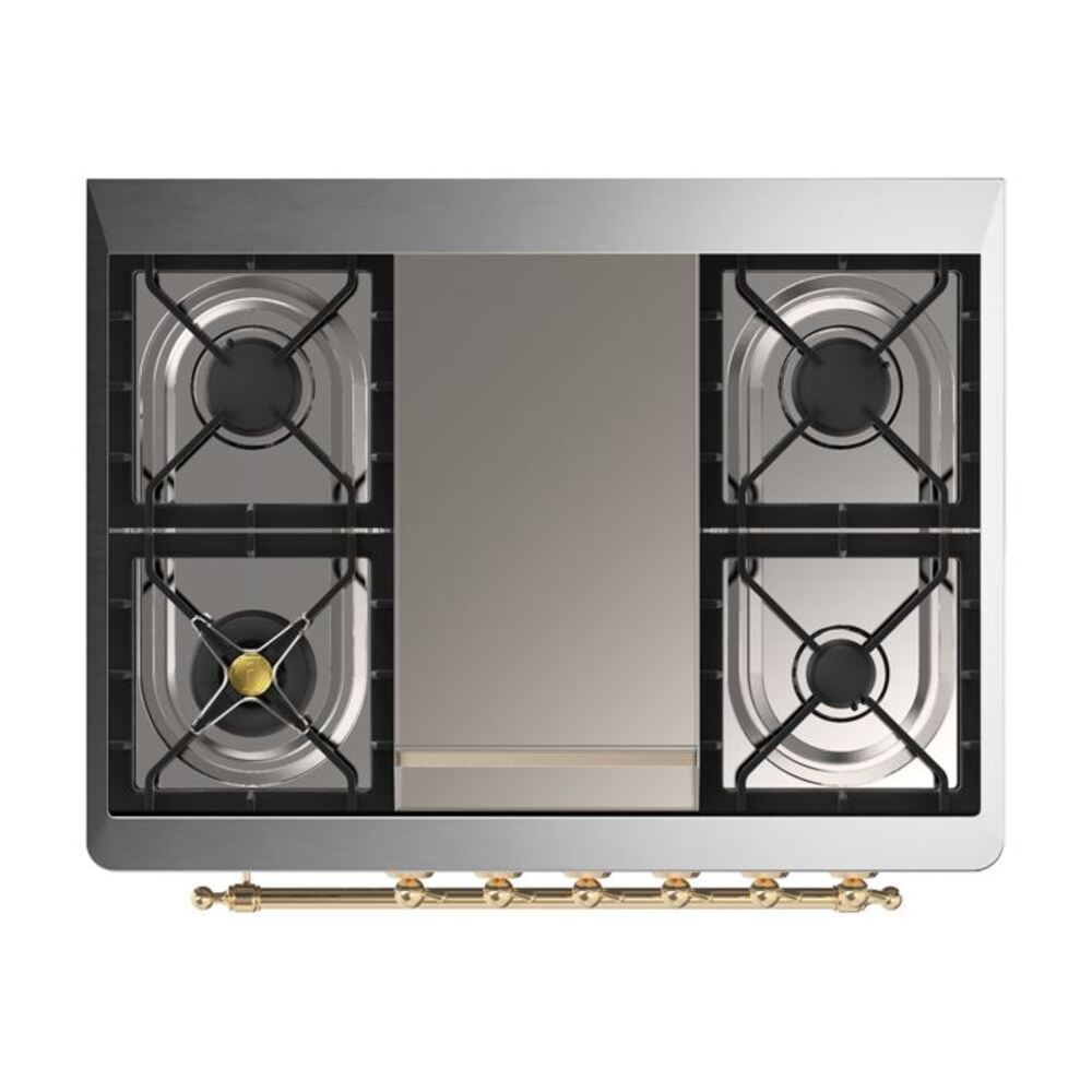 ILVE UM09F Majestic II 36 inch Dual Fuel Range with 6 Burners, Griddle