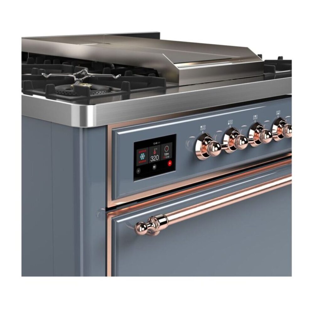 ILVE UM09F Majestic II 36 inch Dual Fuel Range with 6 Burners, Griddle