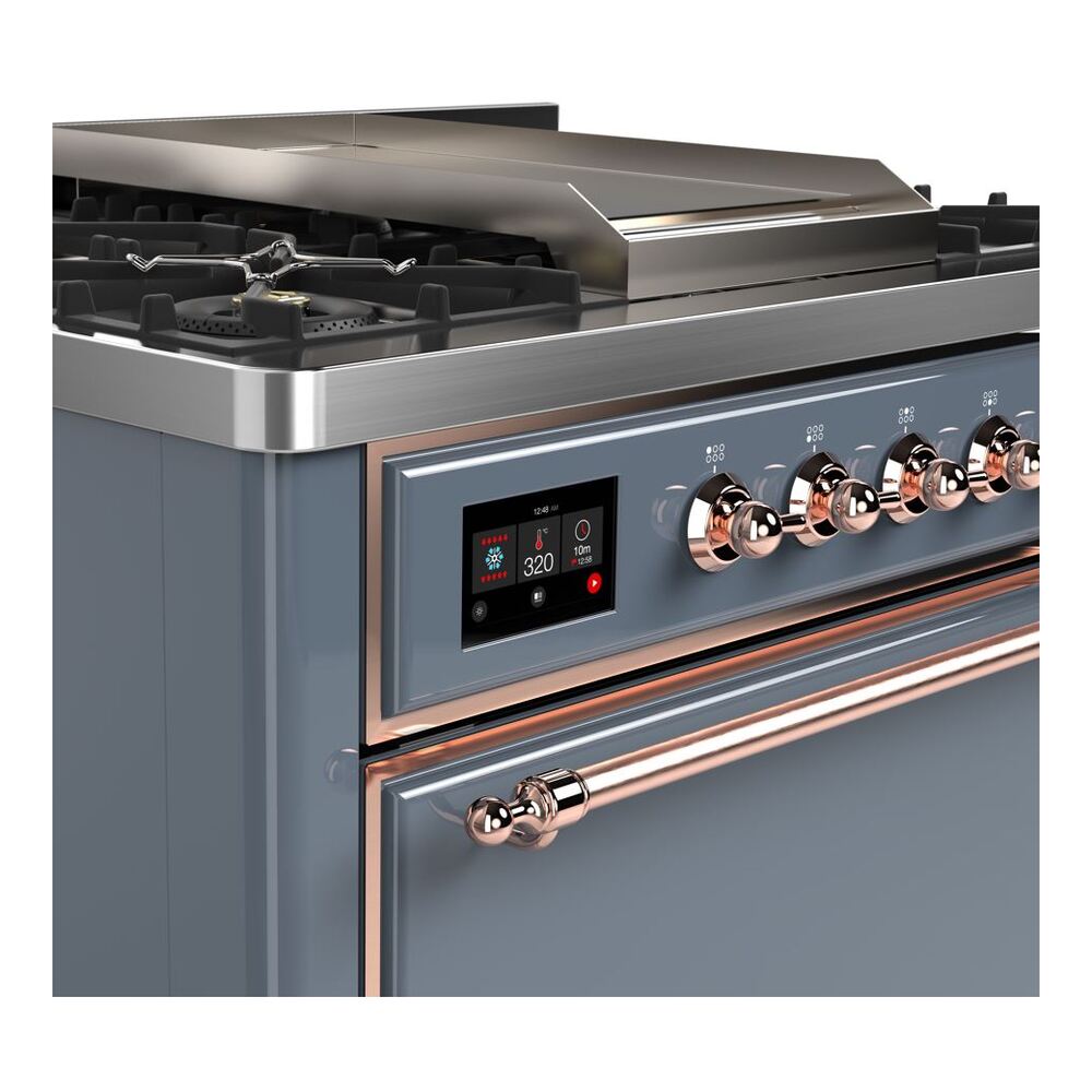 ILVE UM09F Majestic II 36 inch Dual Fuel Range with 6 Burners, Griddle