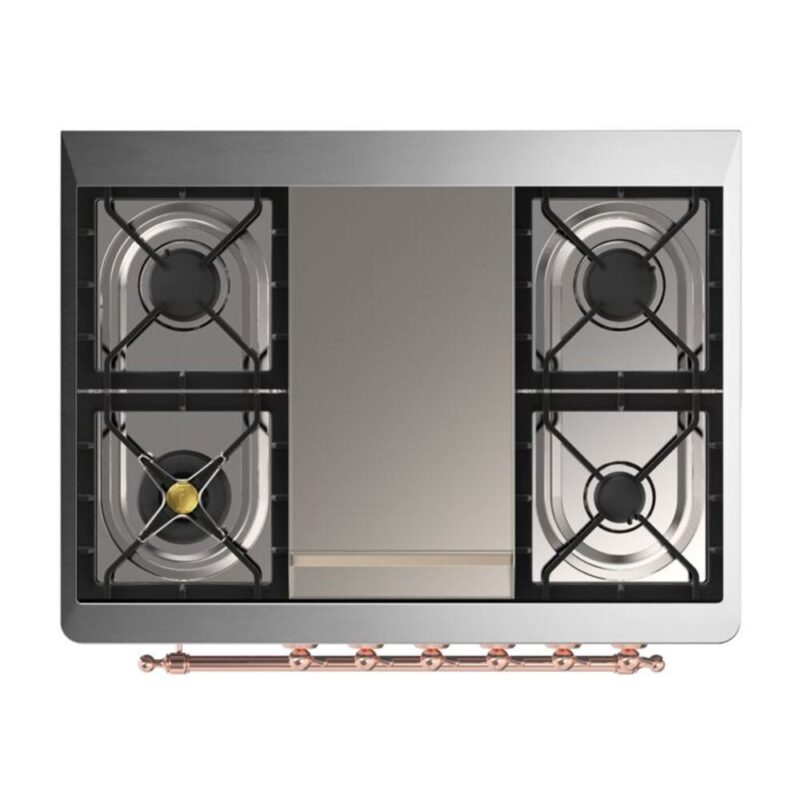 ILVE UM09F Majestic II 36 inch Dual Fuel Range with 6 Burners, Griddle