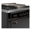 ILVE UM09F Majestic II 36 inch Dual Fuel Range with 6 Burners, Griddle