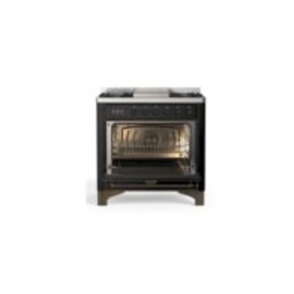 ILVE UM09F Majestic II 36 inch Dual Fuel Range with 6 Burners, Griddle