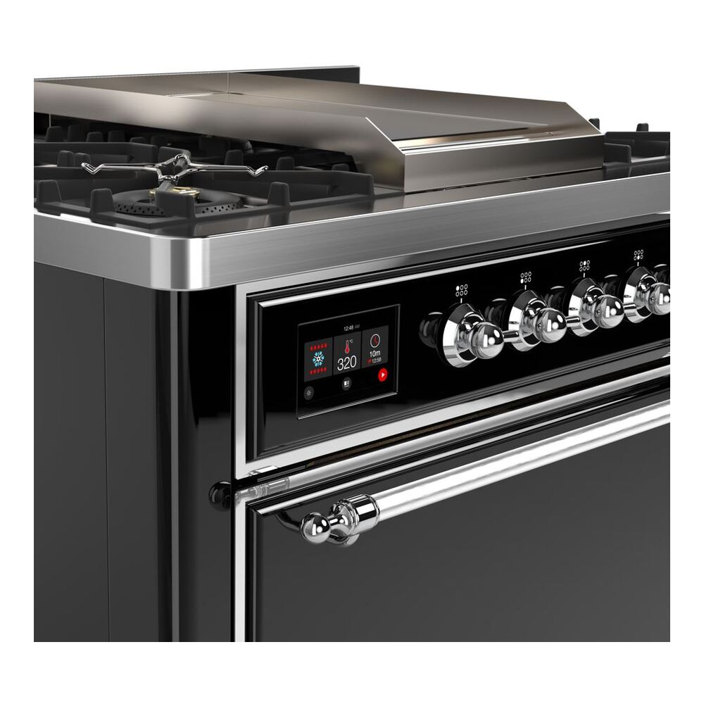 ILVE UM09F Majestic II 36 inch Dual Fuel Range with 6 Burners, Griddle