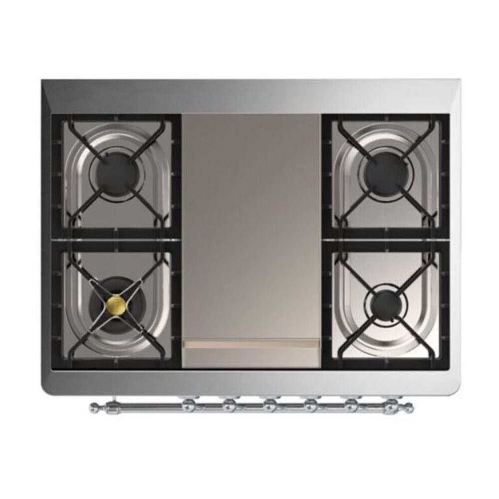 ILVE UM09F Majestic II 36 inch Dual Fuel Range with 6 Burners, Griddle