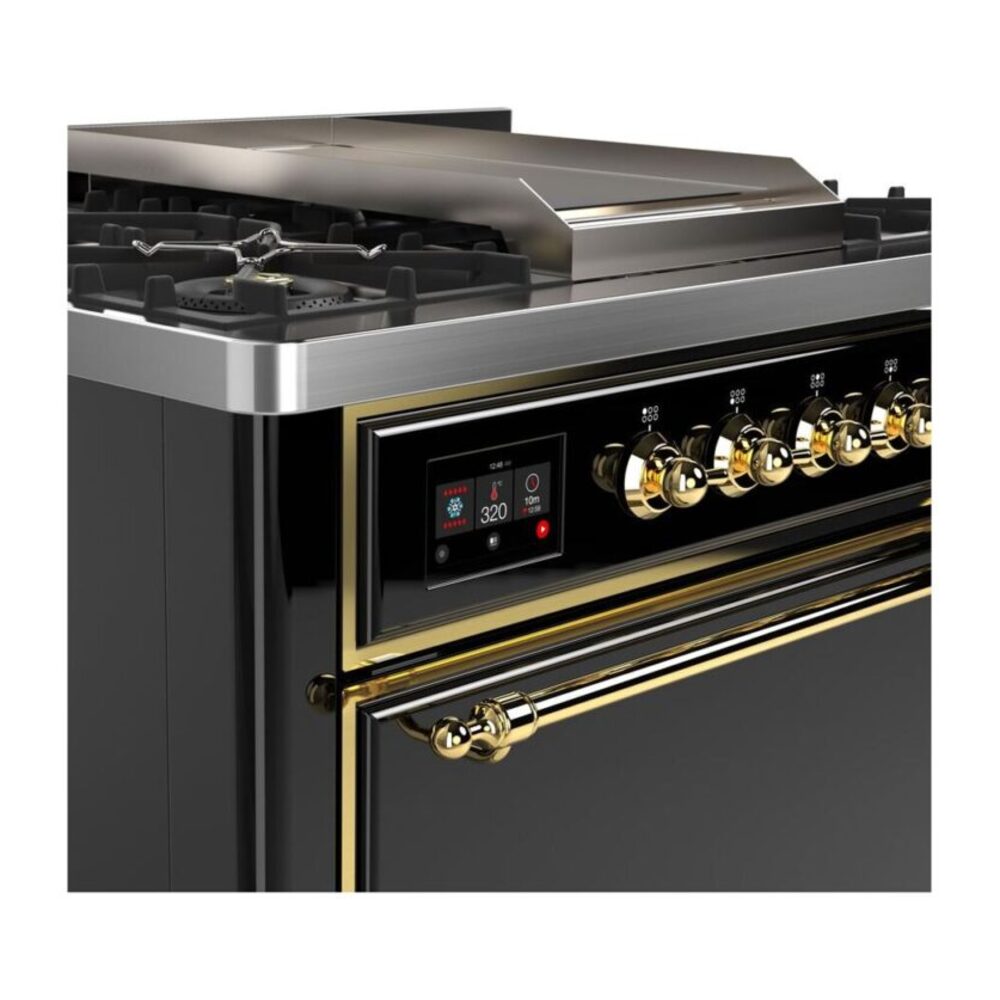 ILVE UM09F Majestic II 36 inch Dual Fuel Range with 6 Burners, Griddle