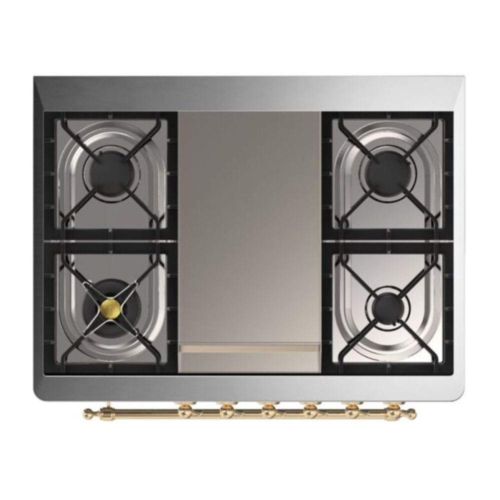 ILVE UM09F Majestic II 36 inch Dual Fuel Range with 6 Burners, Griddle