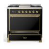 ILVE UM09F Majestic II 36 inch Dual Fuel Range with 6 Burners, Griddle
