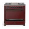 ILVE UM09F Majestic II 36 inch Dual Fuel Range with 6 Burners, Griddle