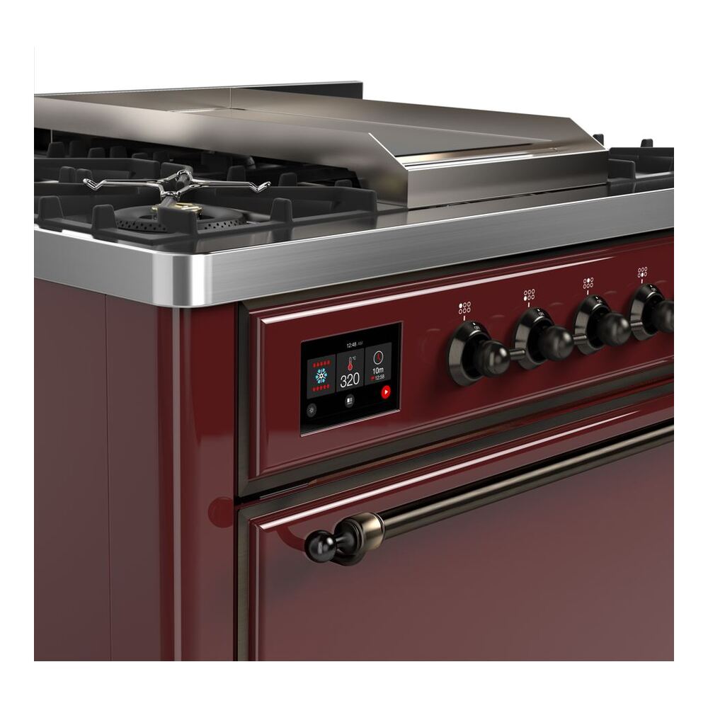 ILVE UM09F Majestic II 36 inch Dual Fuel Range with 6 Burners, Griddle