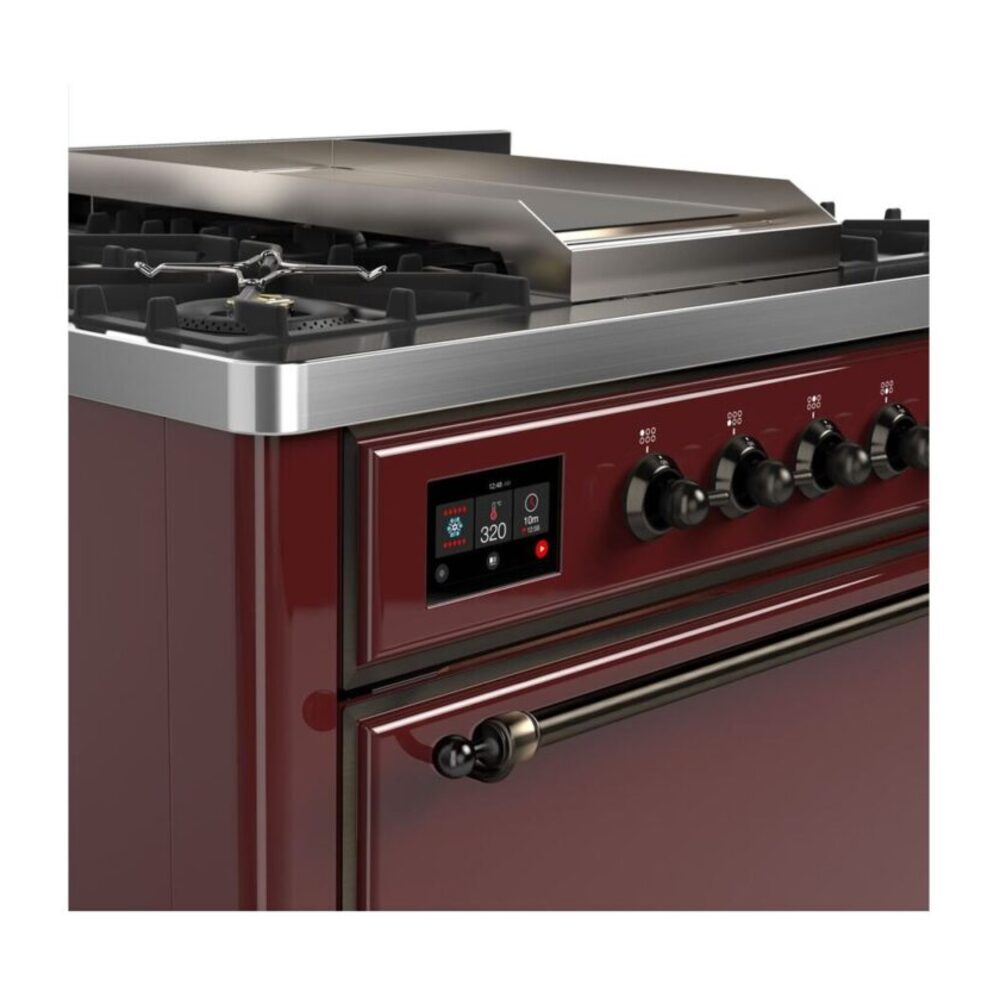ILVE UM09F Majestic II 36 inch Dual Fuel Range with 6 Burners, Griddle
