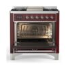 ILVE UM09F Majestic II 36 inch Dual Fuel Range with 6 Burners, Griddle