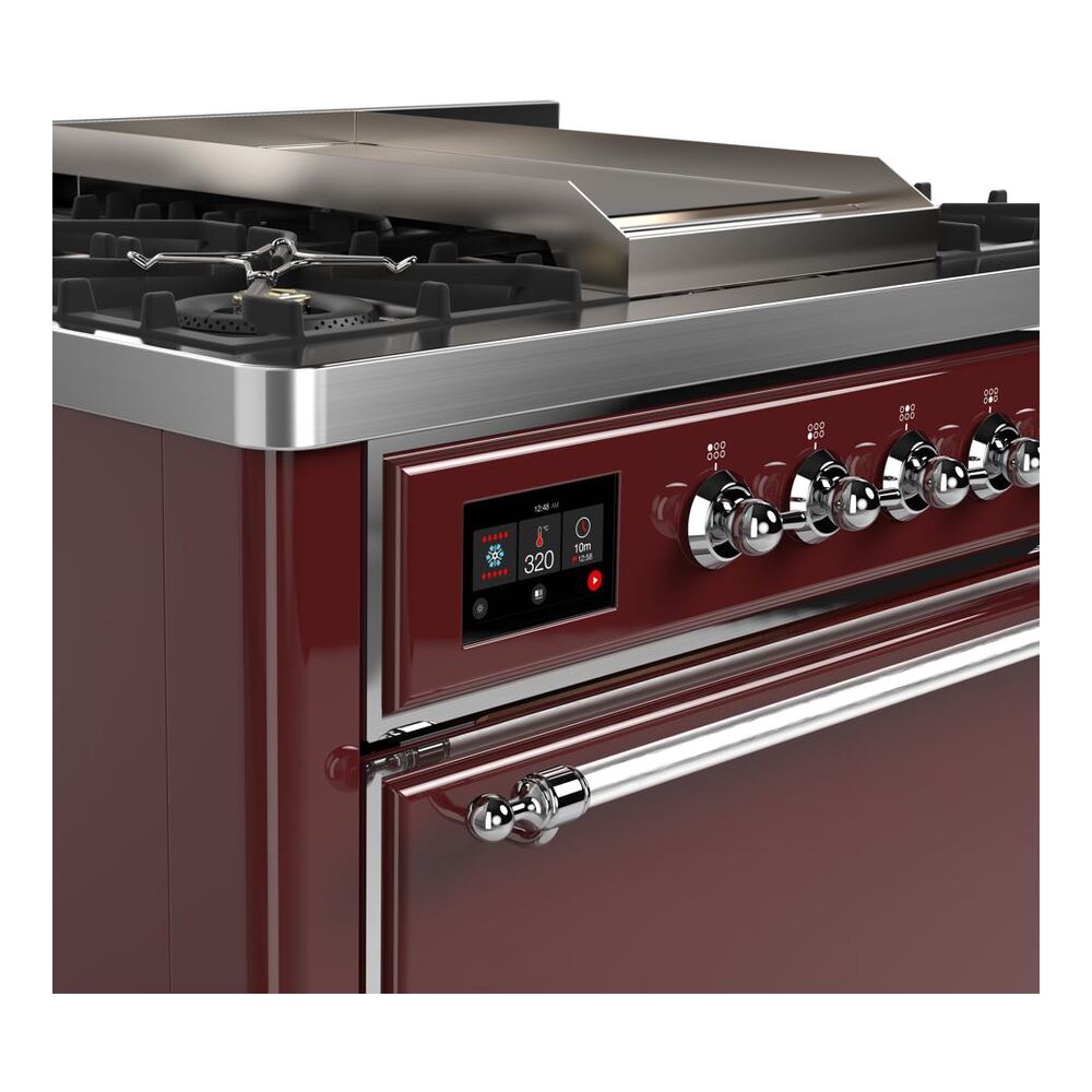 ILVE UM09F Majestic II 36 inch Dual Fuel Range with 6 Burners, Griddle