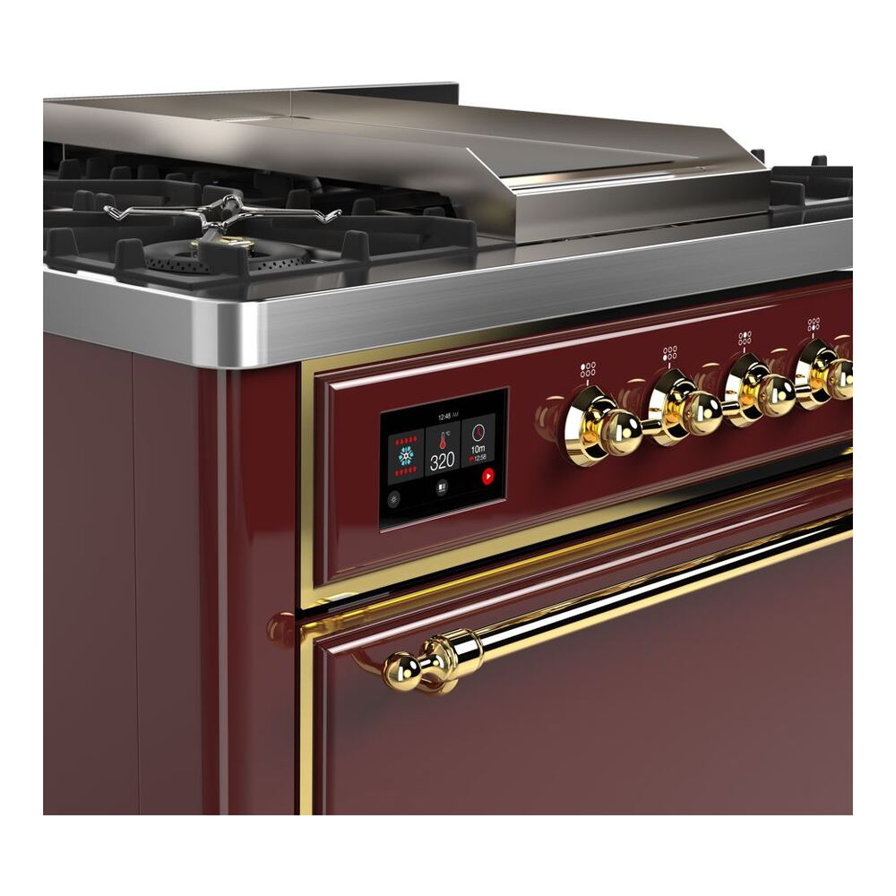 ILVE UM09F Majestic II 36 inch Dual Fuel Range with 6 Burners, Griddle