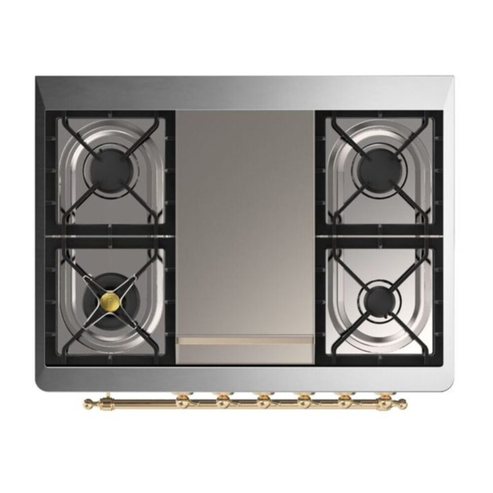 ILVE UM09F Majestic II 36 inch Dual Fuel Range with 6 Burners, Griddle