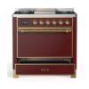 ILVE UM09F Majestic II 36 inch Dual Fuel Range with 6 Burners, Griddle