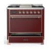 ILVE UM09F Majestic II 36 inch Dual Fuel Range with 6 Burners, Griddle