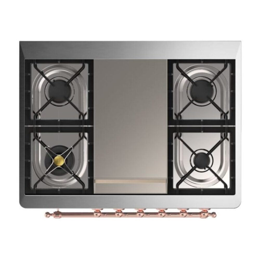 ILVE UM09F Majestic II 36 inch Dual Fuel Range with 6 Burners, Griddle