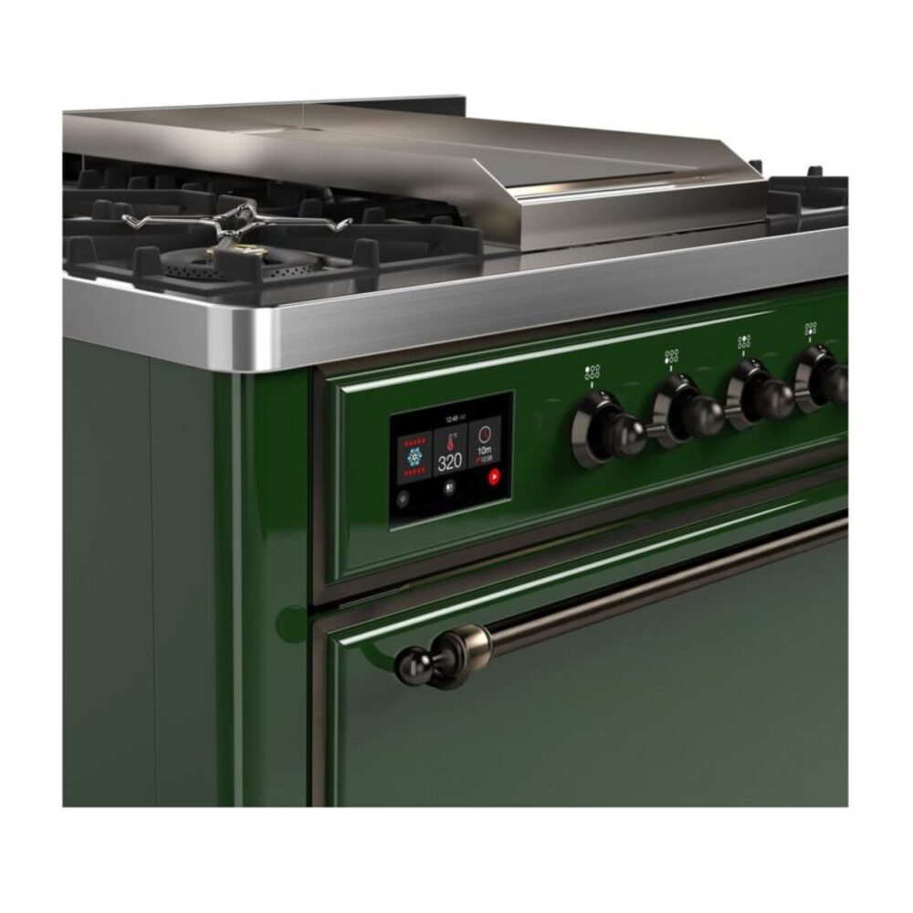 ILVE UM09F Majestic II 36 inch Dual Fuel Range with 6 Burners, Griddle