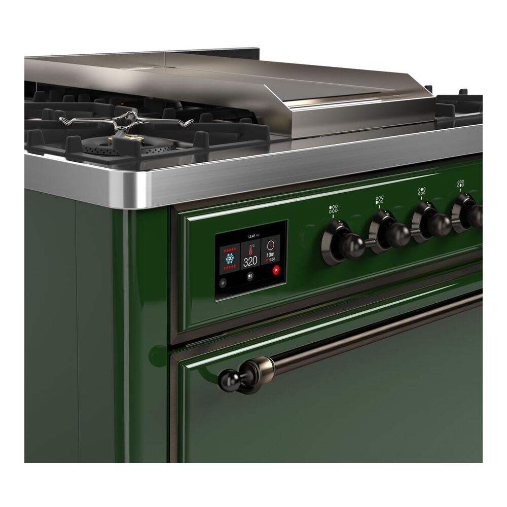 ILVE UM09F Majestic II 36 inch Dual Fuel Range with 6 Burners, Griddle