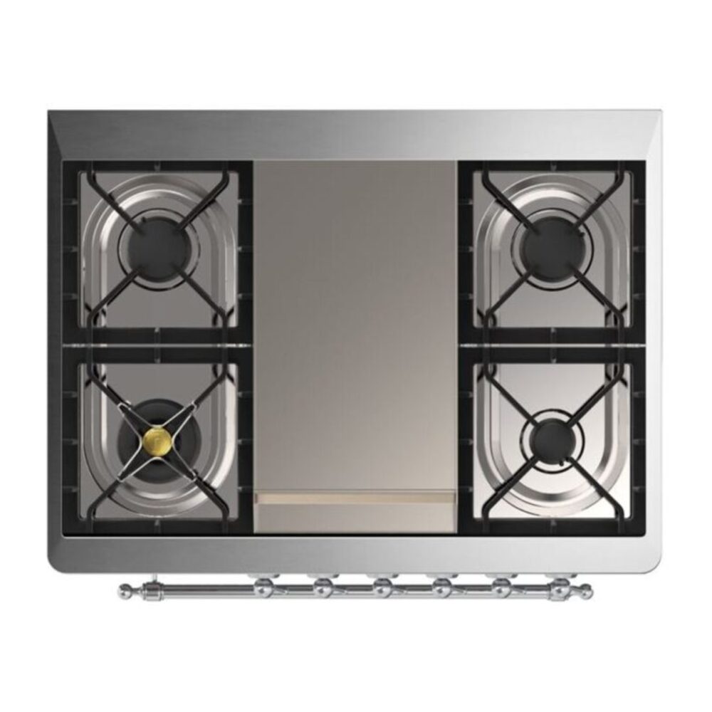 ILVE UM09F Majestic II 36 inch Dual Fuel Range with 6 Burners, Griddle