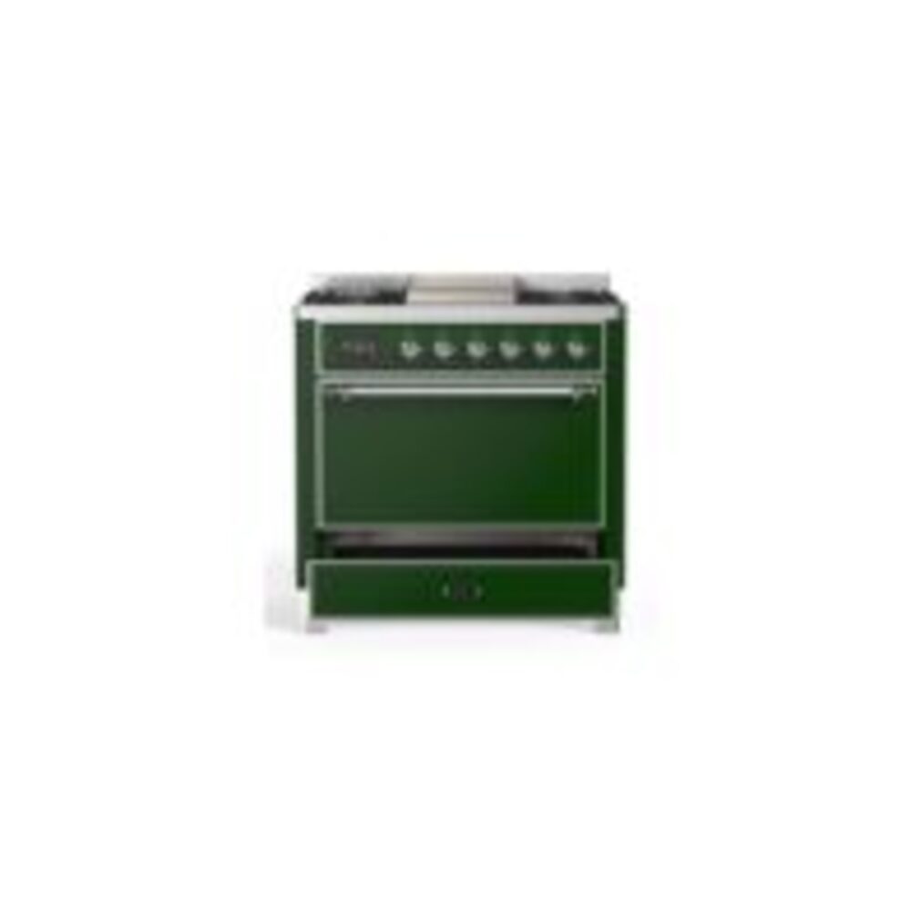 ILVE UM09F Majestic II 36 inch Dual Fuel Range with 6 Burners, Griddle