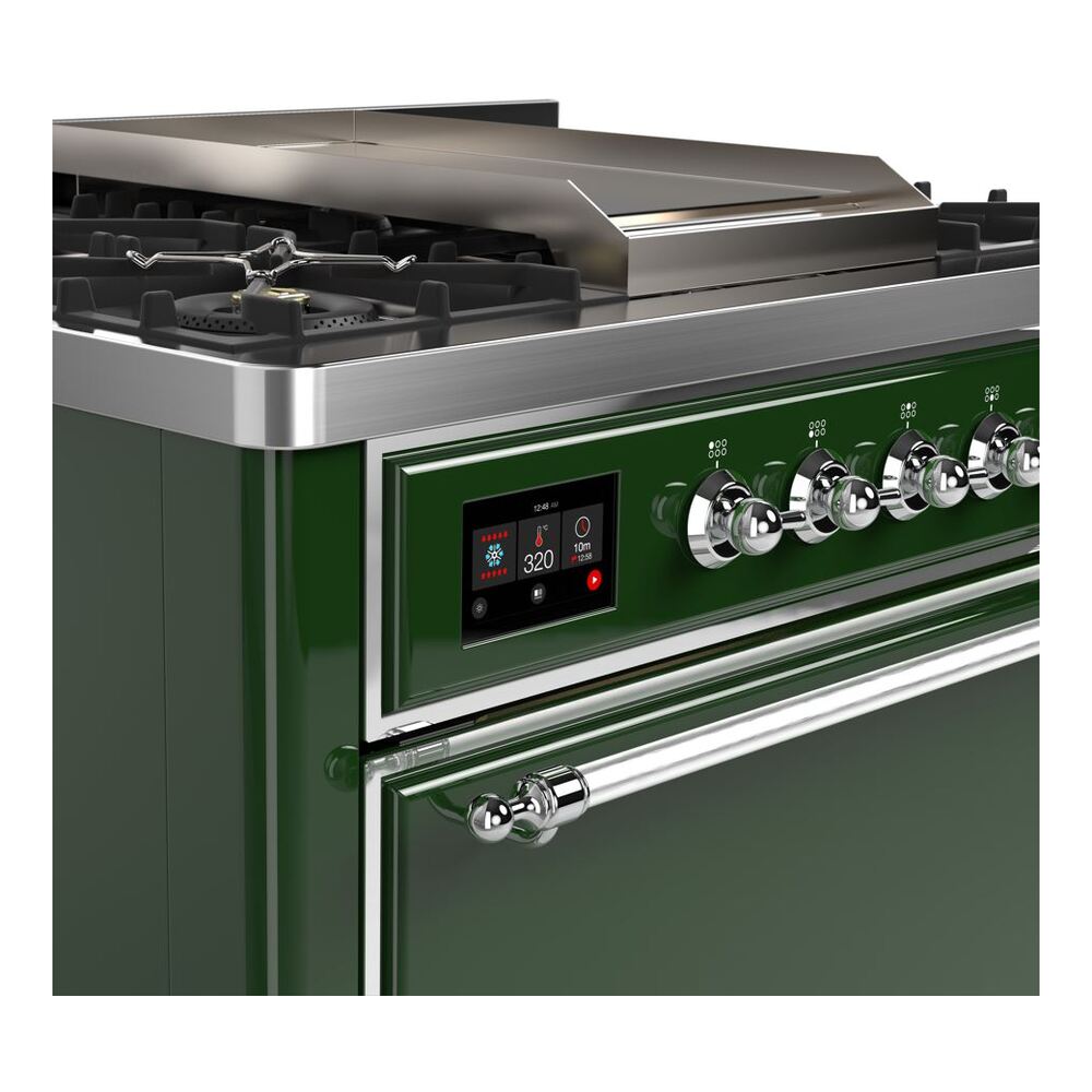 ILVE UM09F Majestic II 36 inch Dual Fuel Range with 6 Burners, Griddle