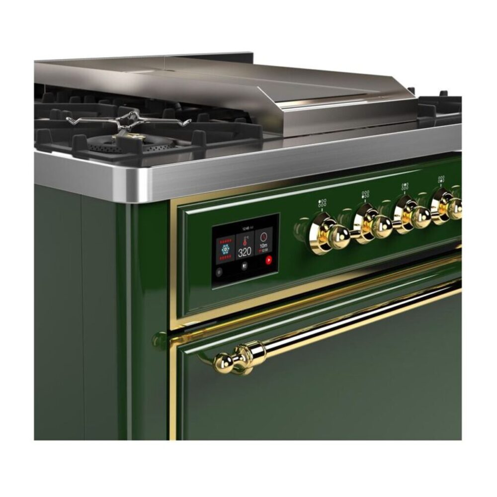 ILVE UM09F Majestic II 36 inch Dual Fuel Range with 6 Burners, Griddle