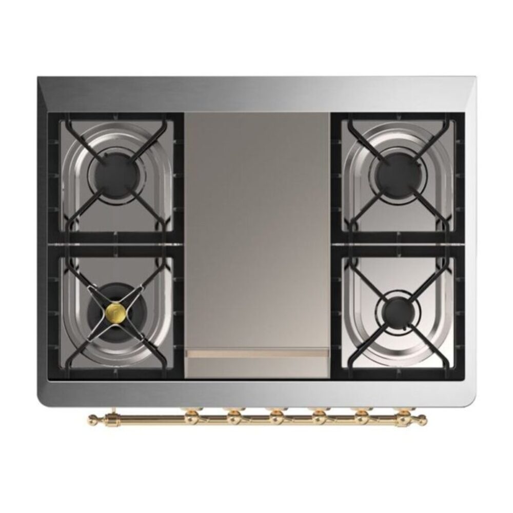 ILVE UM09F Majestic II 36 inch Dual Fuel Range with 6 Burners, Griddle