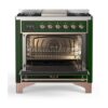 ILVE UM09F Majestic II 36 inch Dual Fuel Range with 6 Burners, Griddle