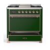 ILVE UM09F Majestic II 36 inch Dual Fuel Range with 6 Burners, Griddle