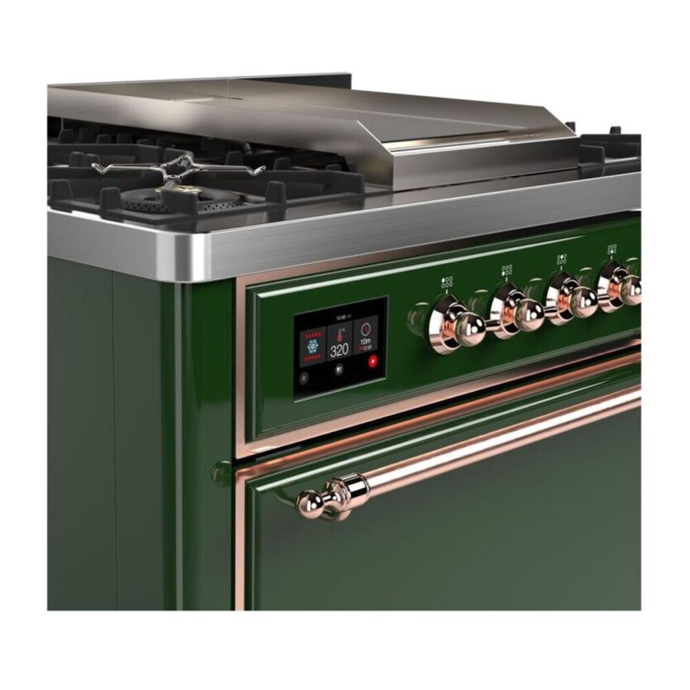 ILVE UM09F Majestic II 36 inch Dual Fuel Range with 6 Burners, Griddle
