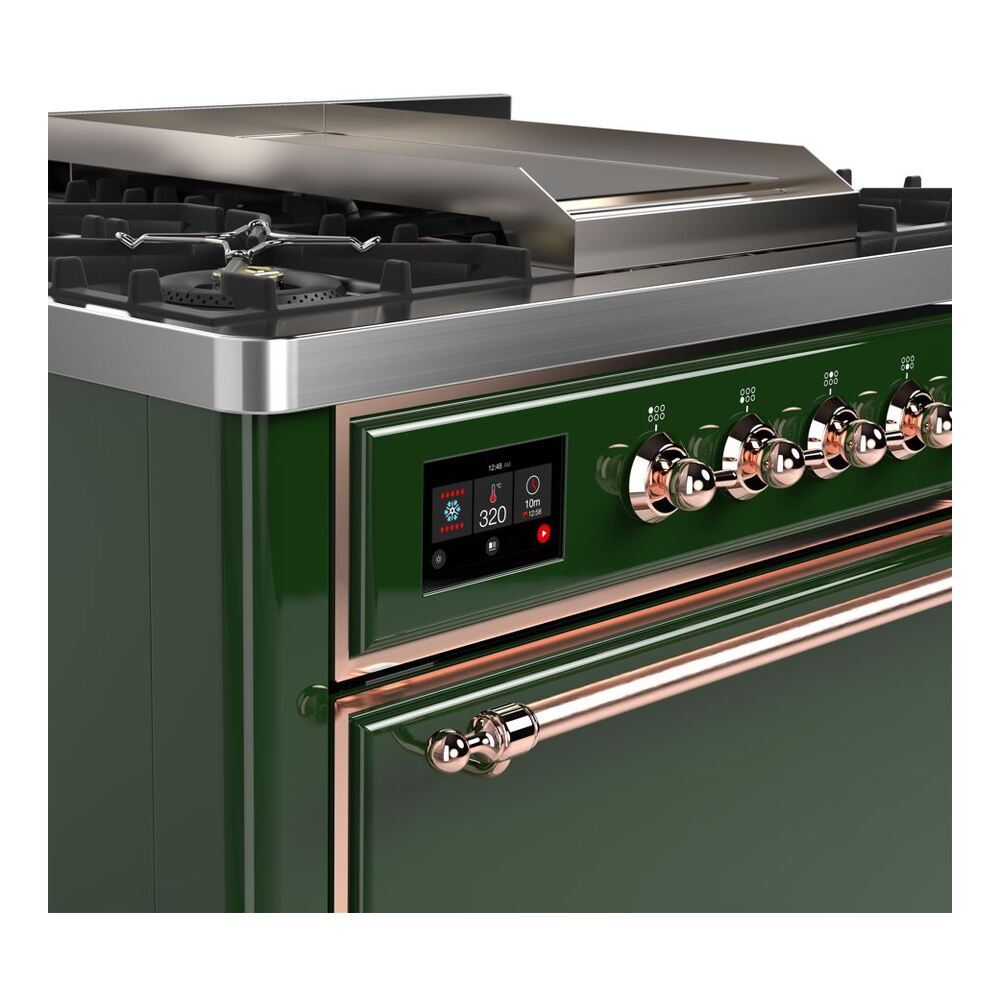 ILVE UM09F Majestic II 36 inch Dual Fuel Range with 6 Burners, Griddle